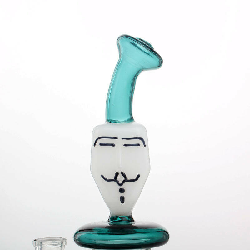 9" V for vendetta Glass Water Pipe - Simple Glass Pipe