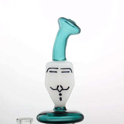 9" V for vendetta Glass Water Pipe - Simple Glass Pipe