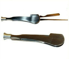 Tobacco Pipe 3-in-1 Tool - Classic Wood & Stainless Steel - Tamper, Reamer & Pic - Simple Glass Pipe