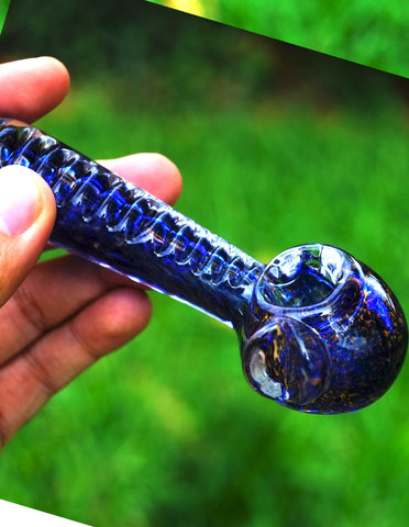4.5" Heavy Pretty Glass hand pipe