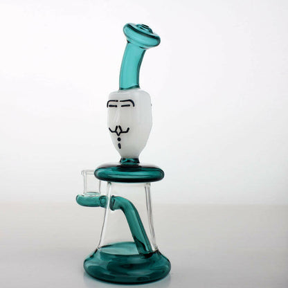 9" V for vendetta Glass Water Pipe - Simple Glass Pipe