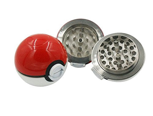 Pokemon Red white Ball Shaped Grinder with Black Gift Box.