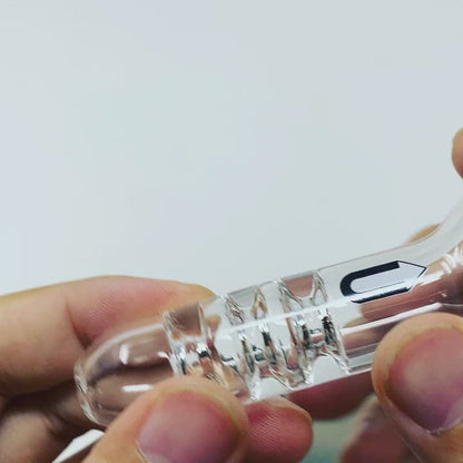 4" Thick Clear Glass Spoon Hand Pipe