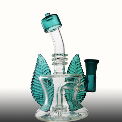 7" Leaf Glass Water Pipe Bend Neck