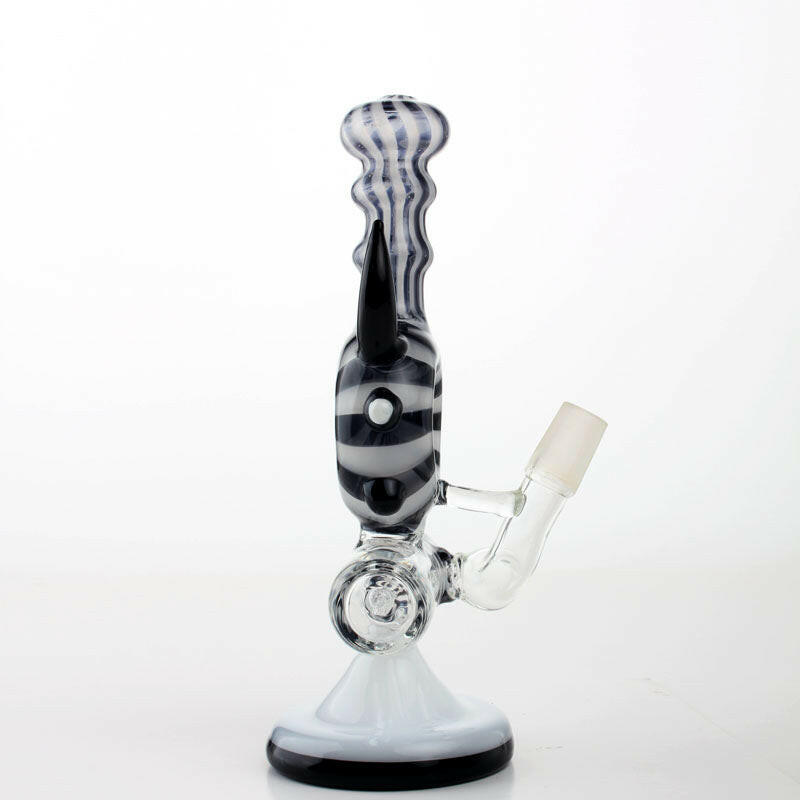 7" Totem B-W Inline Glass Water pipe