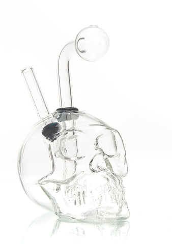 4" clear thick glass oil burner bubbler pipe