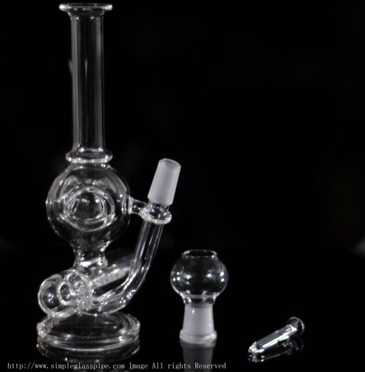 7" Mini Faberge Egg Inline Perc Recycler Pipe