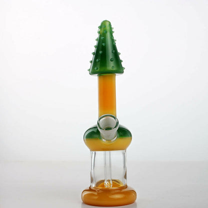 7" penis with Spike orange water pipe - Simple Glass Pipe