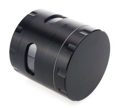 Tobacco Grinder 4 Pieces 2.2 inch with window and scraper - Simple Glass Pipe