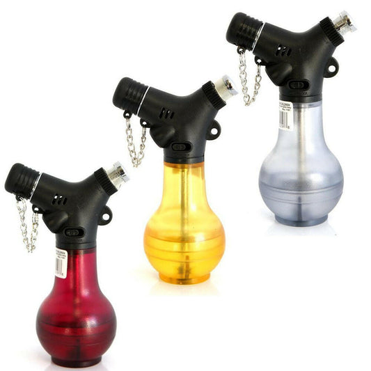 Cigarette Cigar Butane Torch Flame Lighter Assorted Colors - Simple Glass Pipe