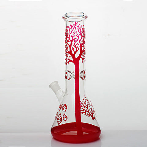 12"  Tree Beaker Glass Water Pipe