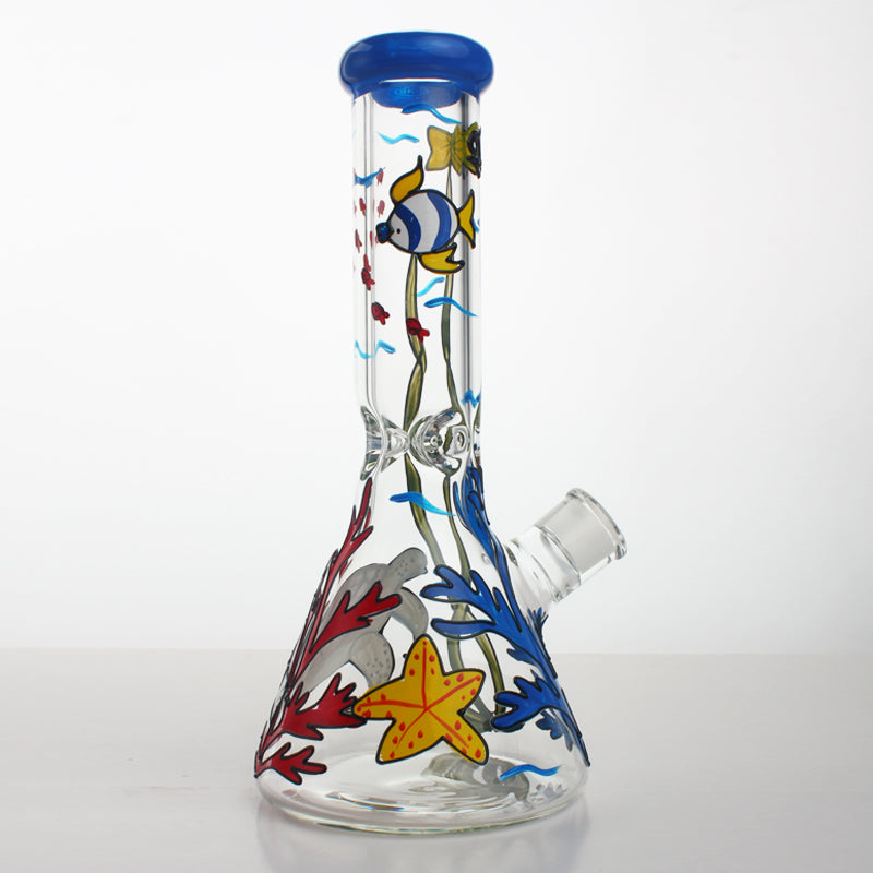 12" Beaker Sea World Glass Water Pipe