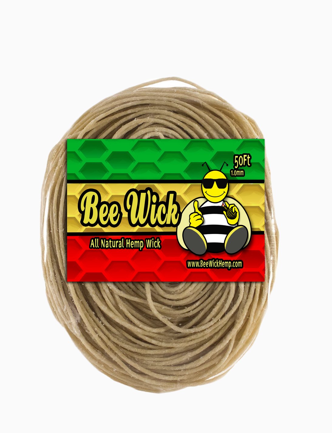Bee Wick 50ft of 100% Organic Hemp Wick,