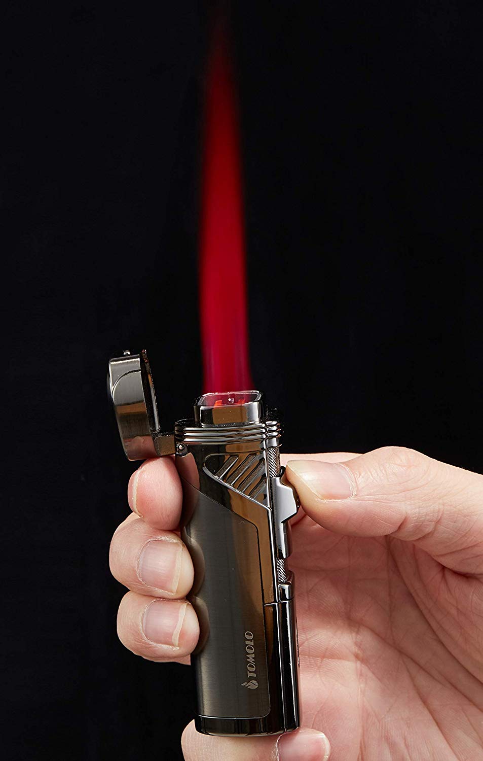 Torch Jet lighter with 4 Quadruple flames refillable.