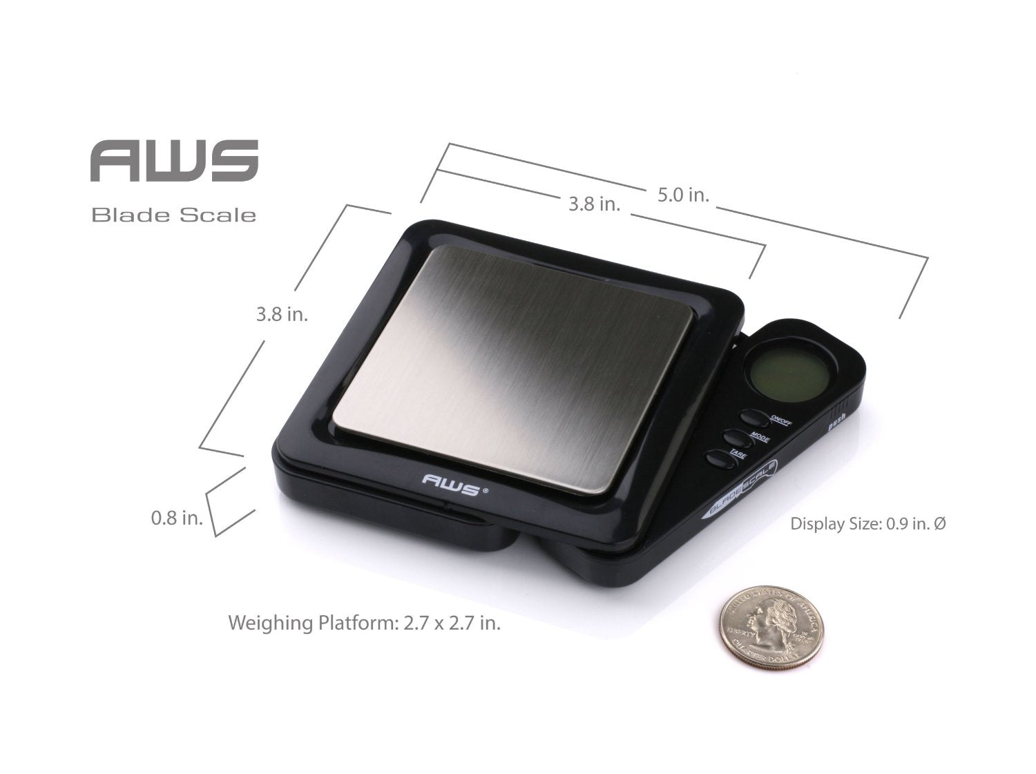 AWS Blade 100 Gram x 0.01g Digital Pocket Jewelry Scale