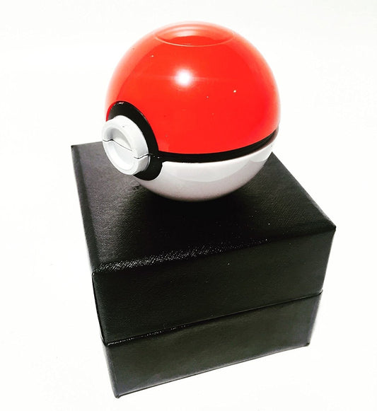 Pokemon Red white Ball Shaped Grinder with Black Gift Box.