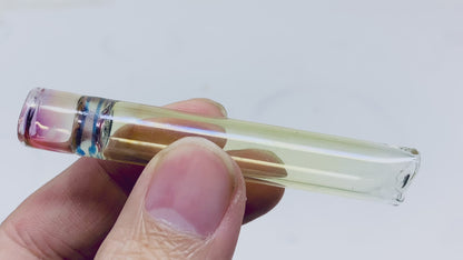 3" Gold Glass Chillum Pipes – Set of 2