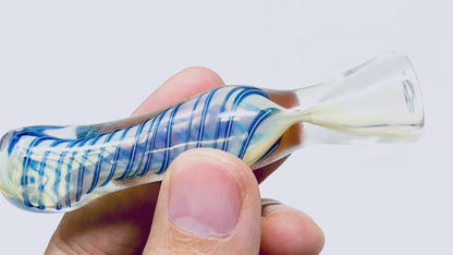 3.5" Spiral Glass Chillum with Flat Mouthpiece – 25–30g