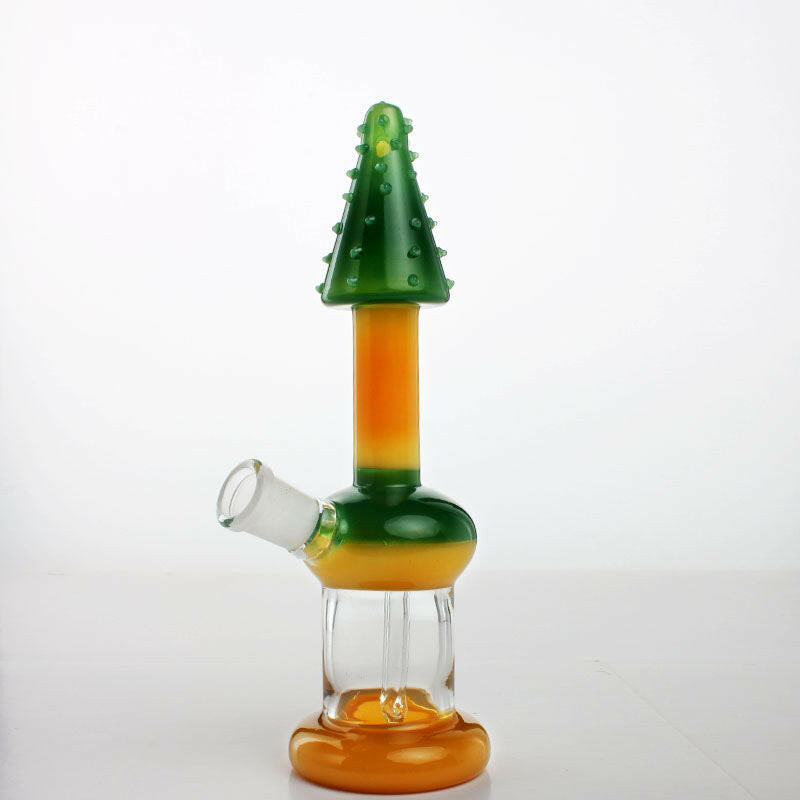 7" penis with Spike orange water pipe - Simple Glass Pipe