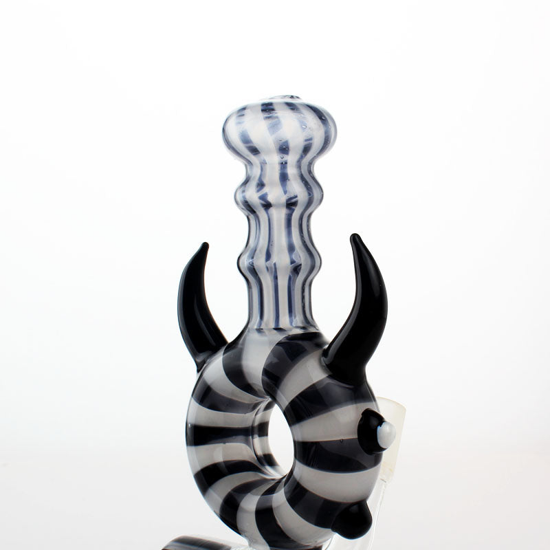 7" Totem B-W Inline Glass Water pipe