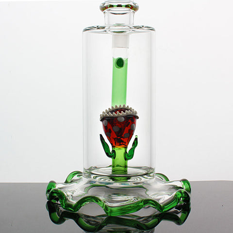 11" Man Eating Flower Glass Water pipe