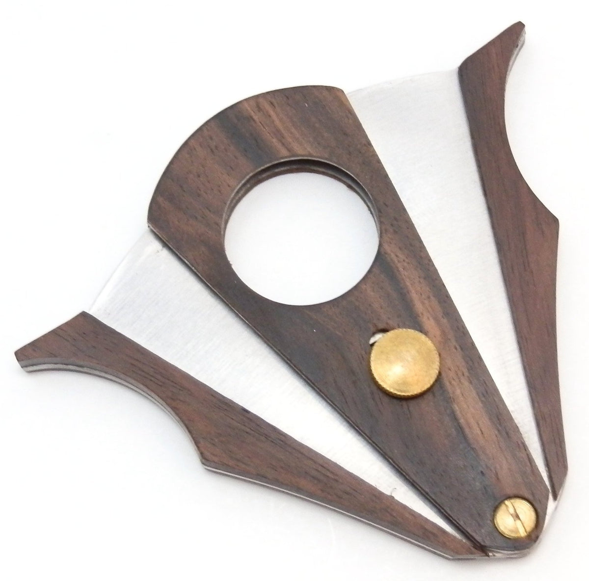 Cigar Cutter - Wood and Stainless Steel - Cut and Lock system
