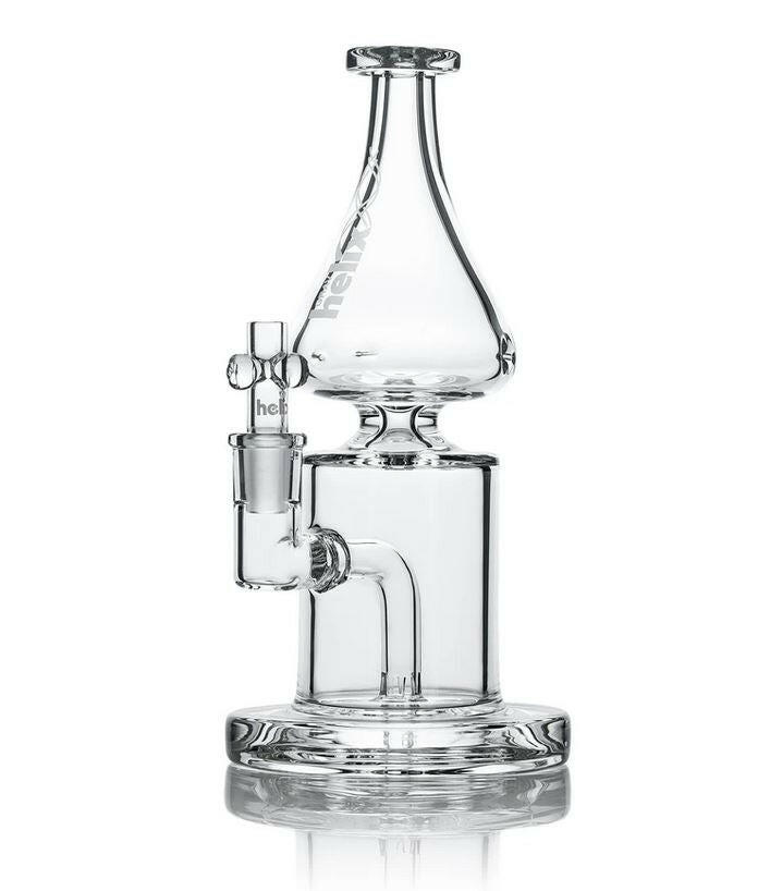 Helix straight-base water pipe with fixed fission downstem