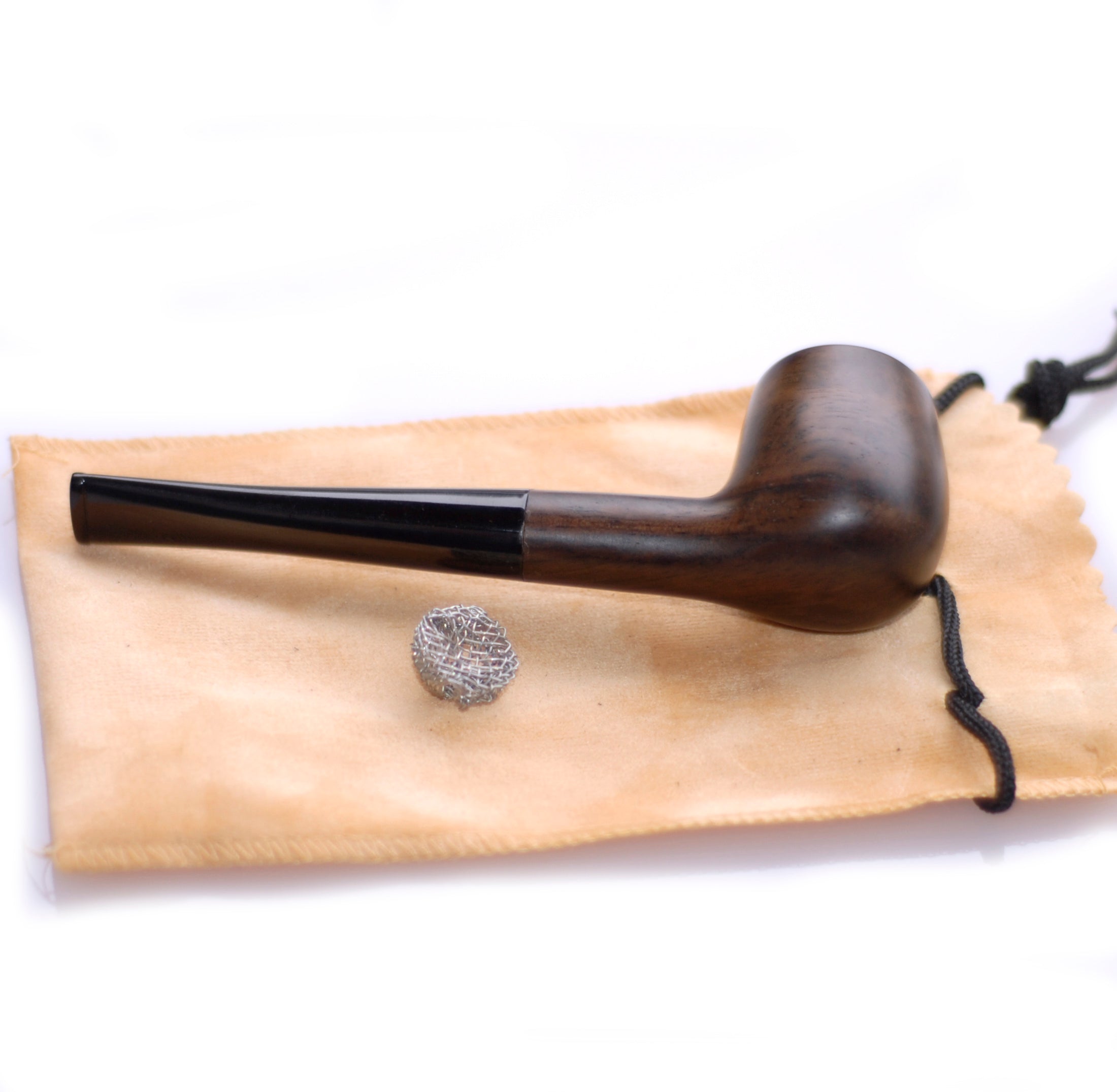 Tobacco Pipe Straight Stem Handmade from Sandalwood (Rosewood)