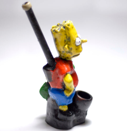 Bart Simpson handmade figured ceramic Tobacco Pipe