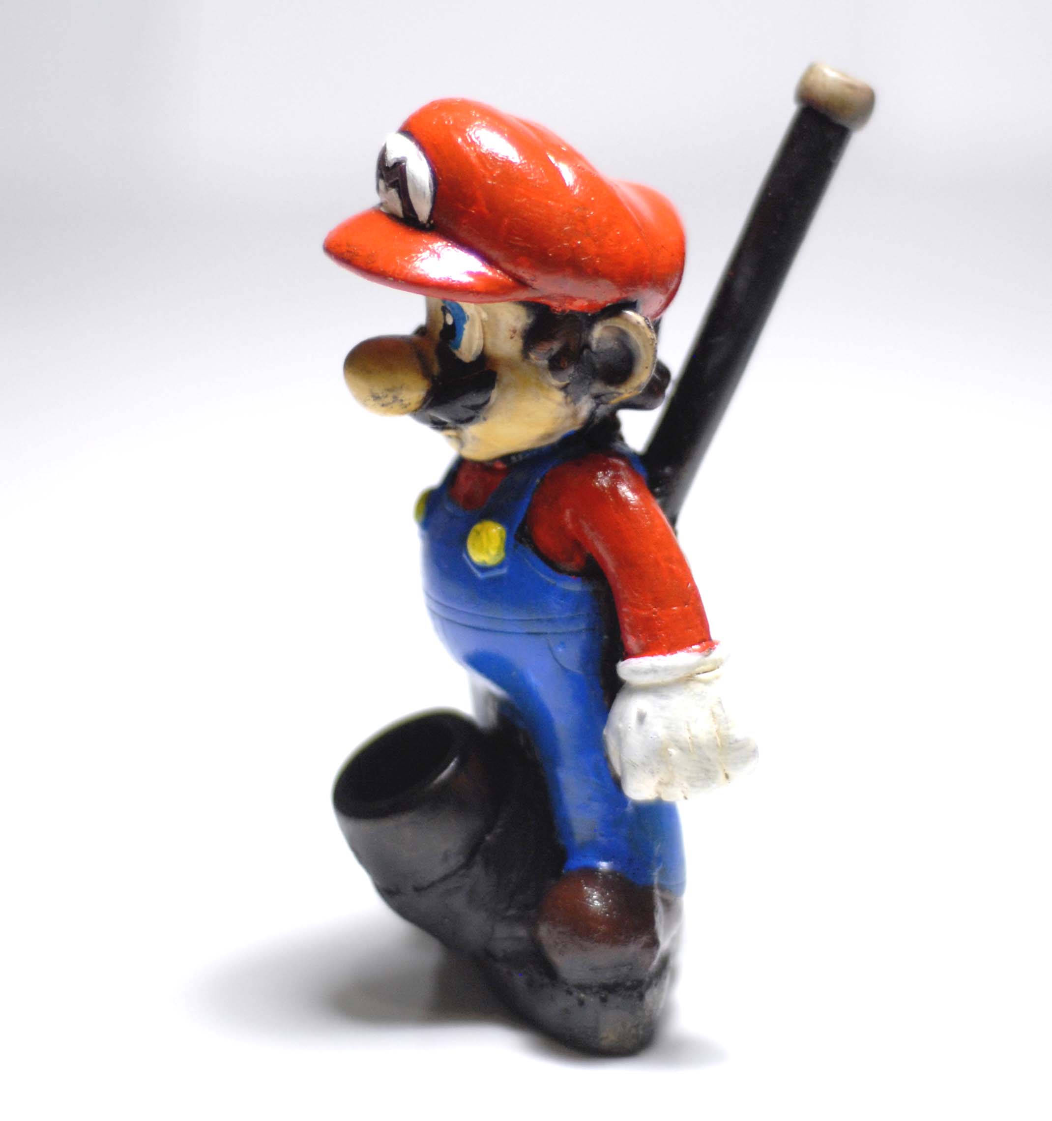 Super Mario Mario handmade Ceramic tobacco  Pipe.
