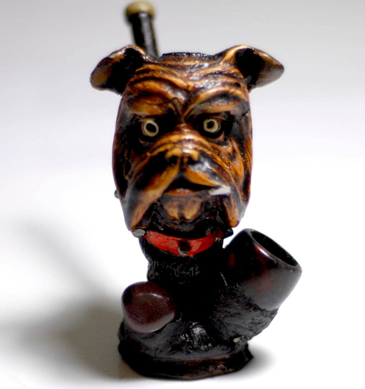 English Bull Dog  figured handmade ceramic tobacco pipe