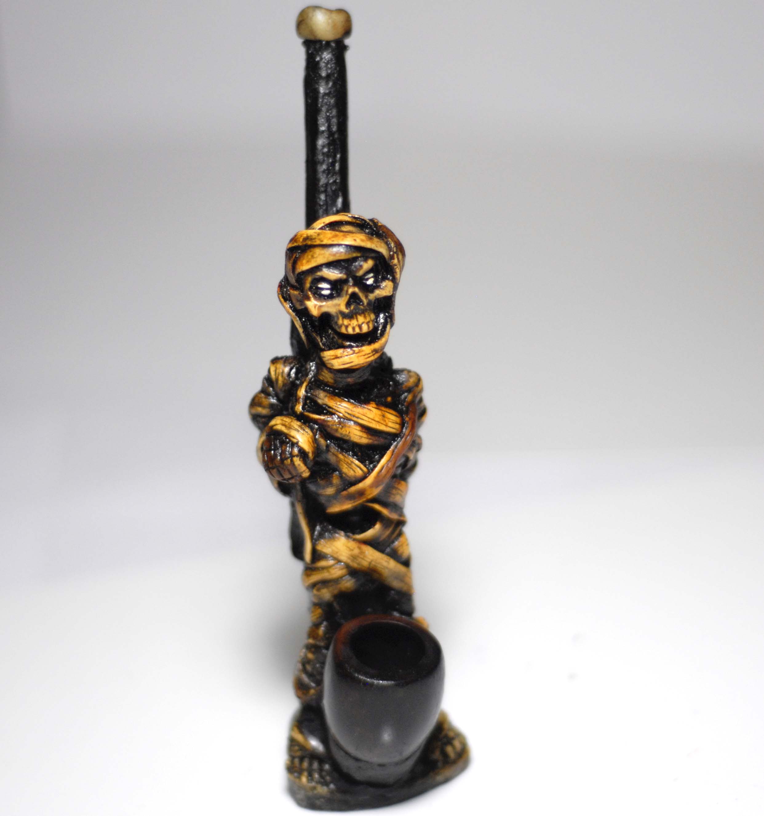 THe Mummy  figured handmade ceramic tobacco pipe