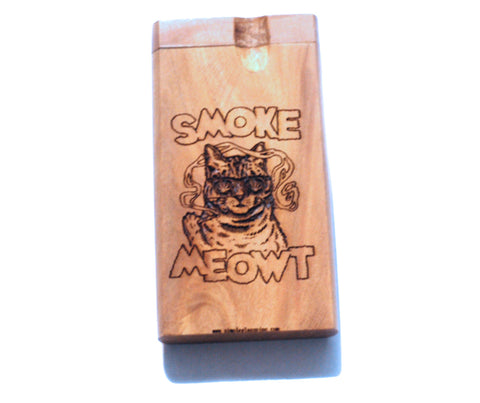 SMoke Meowt  finger wood dogout pipe with bat