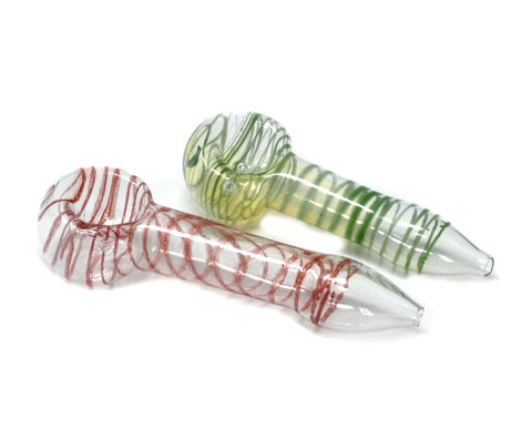 3" Peanut Glass Pipe Assorted Color  set of 2