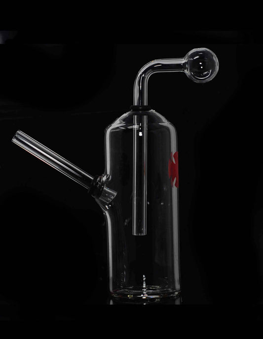 7" Heavy Thick Clear Glass Oil Burner Bubbler Pipe