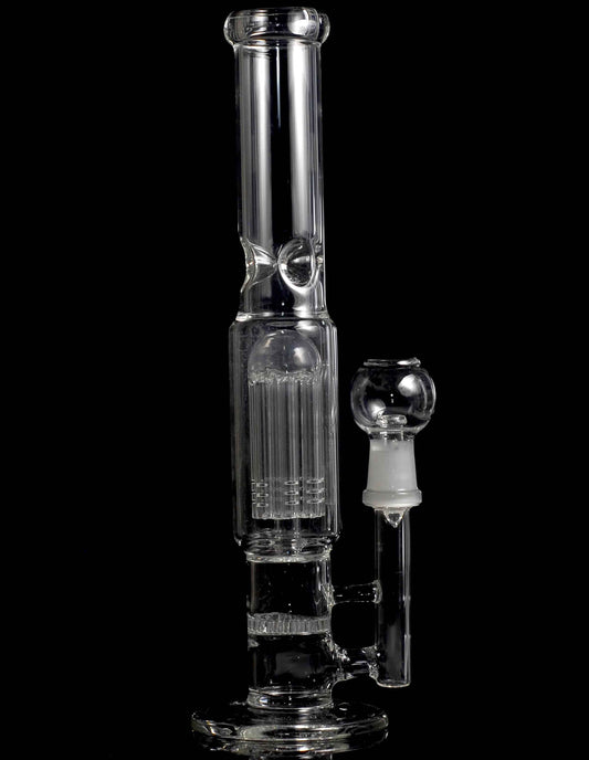 12"    9 Arms Tree Perculator Honeycomb  Filter Glass Water Pipe
