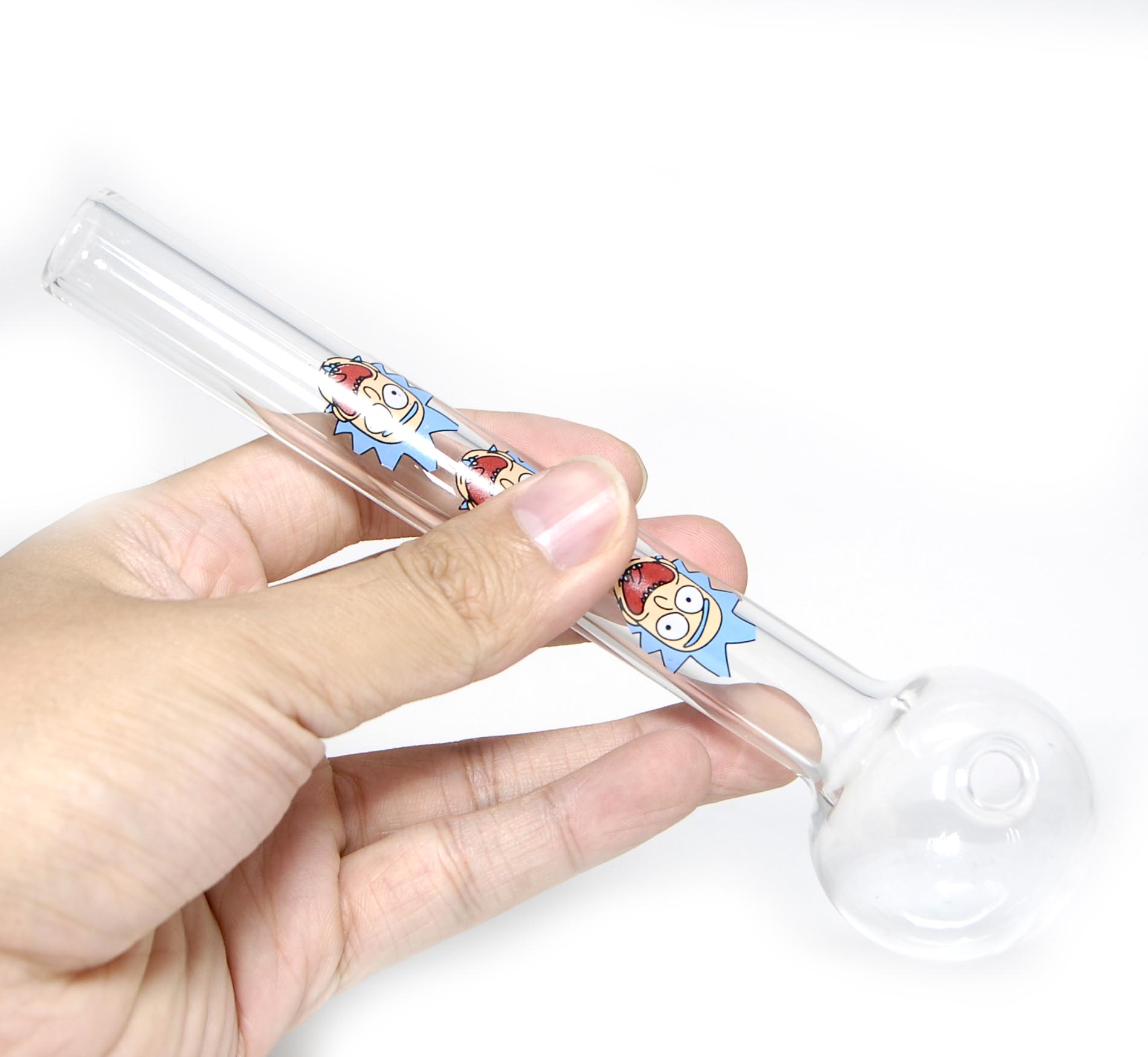 7" Anime Jumbo Glass Oil Burner Pipe Assorted Designs Made US