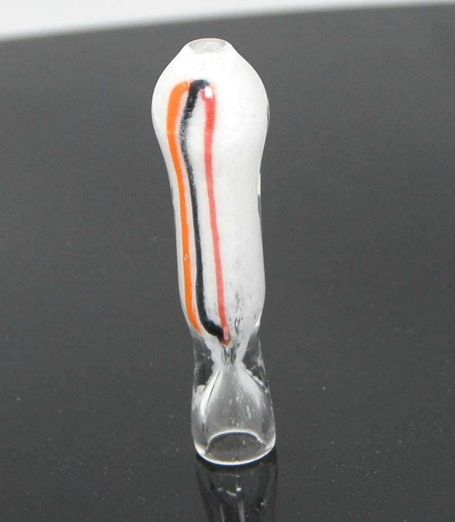 3.5" Rasta Chillum Pipe with Rasta Strips