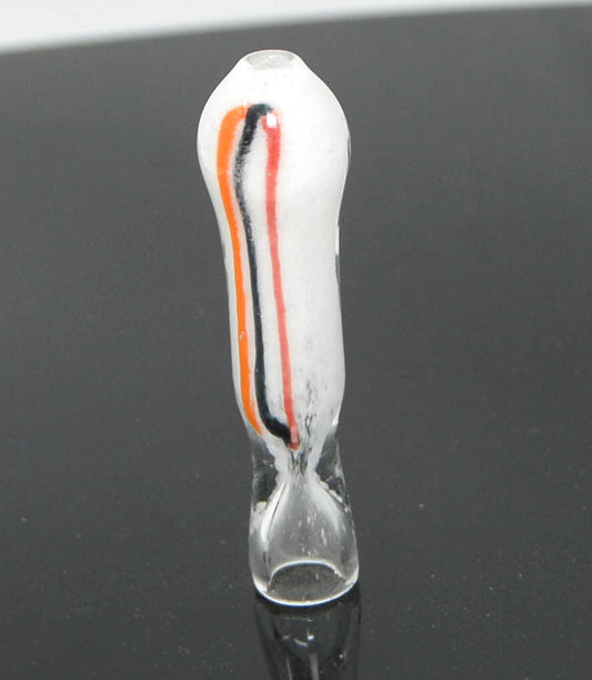3.5" Rasta Chillum Pipe with Rasta Strips