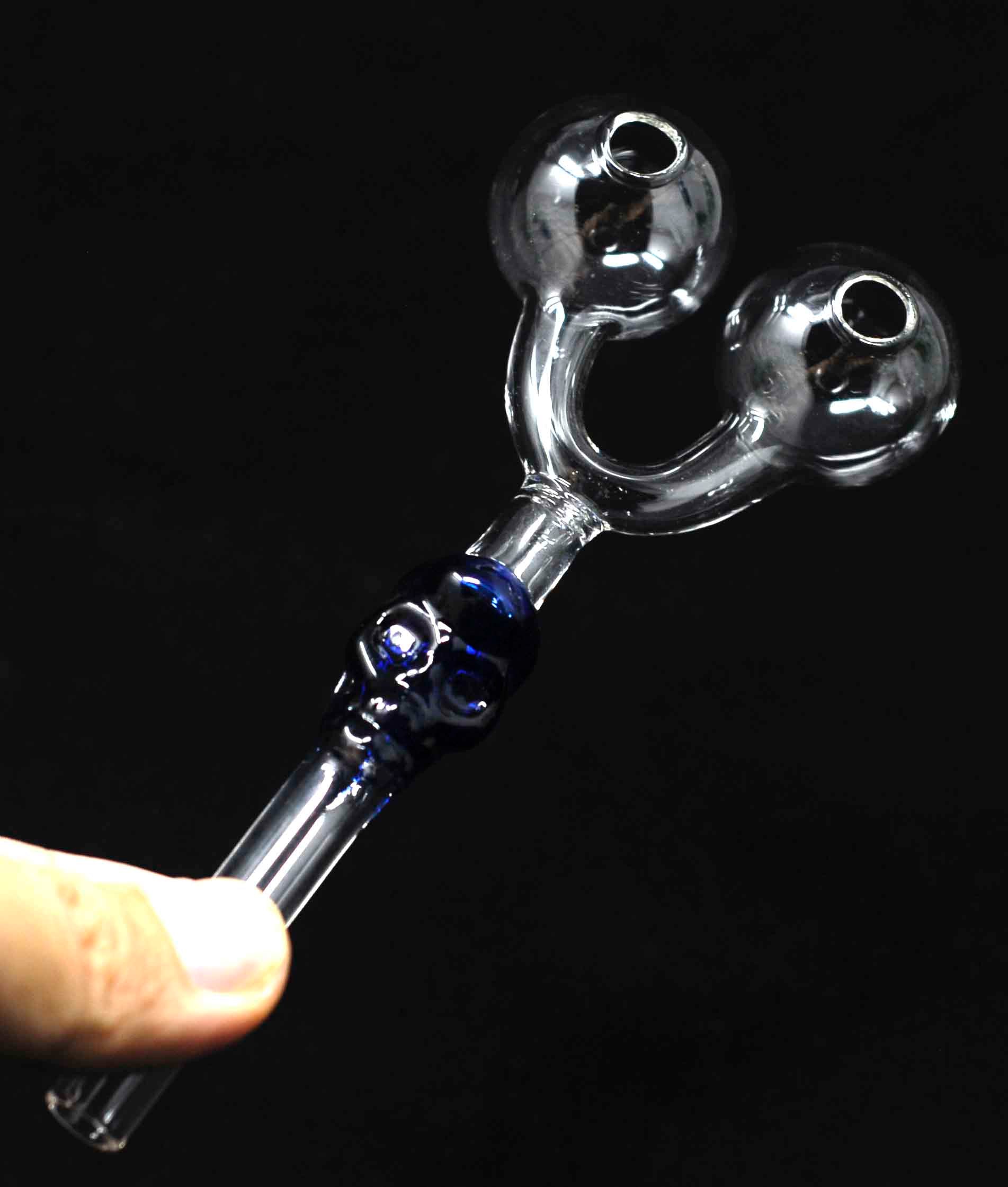 5" Glass Slingshot SKull Oil burner Pipe