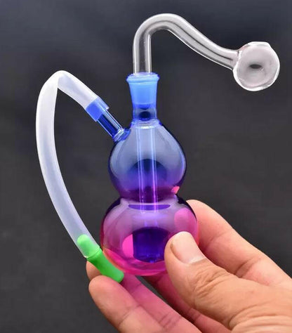 4"Glass Oil Burner Bubbler Pipe - Simple Glass Pipe