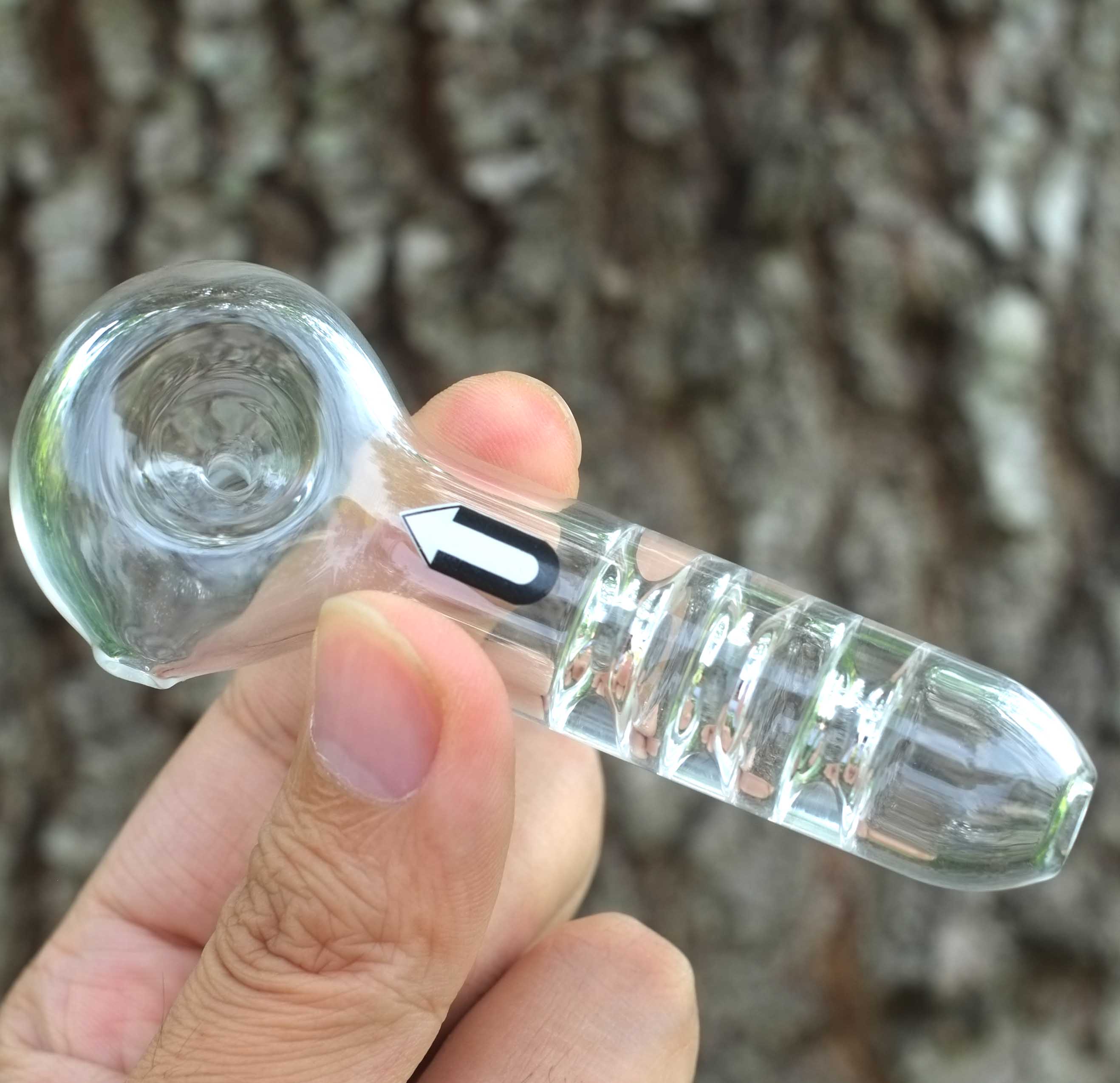 4" Thick Glass Spoon Hand PIpe