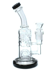 8.5" Heavy Straight Glass Water Pipe with Matrix Perc