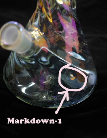 12" 5mm Thick Twisting Beaker Glass Bong Pipe