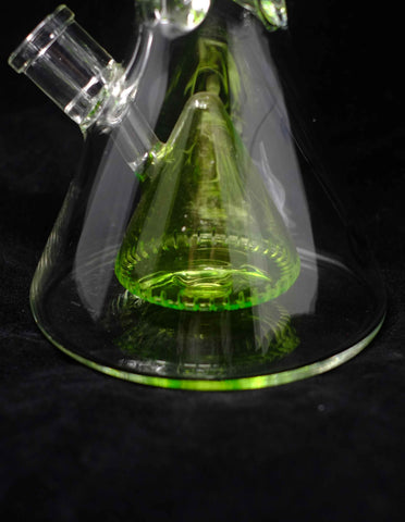 12" x 7mm Slitted Pyramid Beaker by Maverick Glass