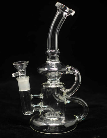 8" Tornado Recycler Dab Rig Glass Water Pipe