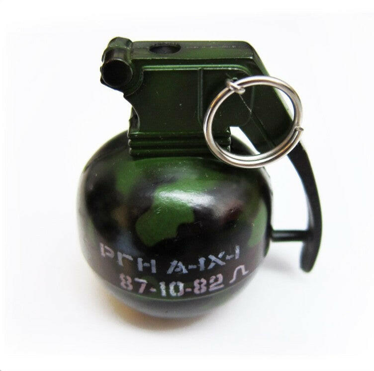 Mini camo grenade-style refillable metal lighter