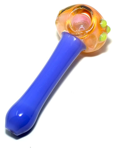 5" Dot Purple Glass Spoon Pipe