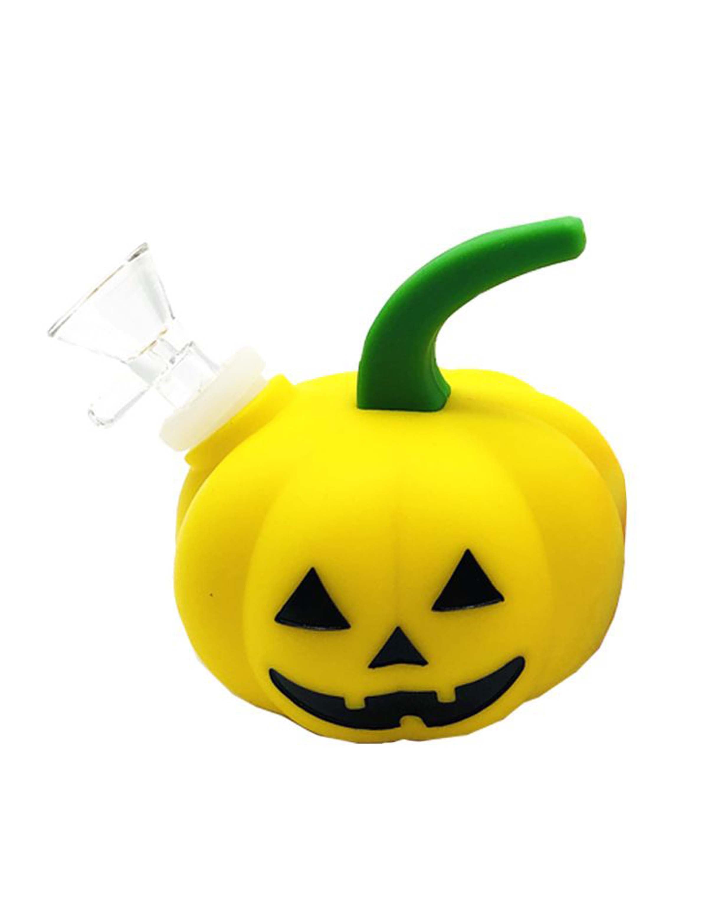 3" Pumpkin silicone glass water pipe