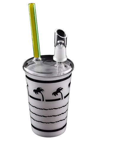 8" Boba Tea glass cup glass water pipe